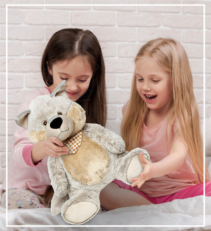 SUPER SOFT PLUSH - SITTING GREY WOLF XL