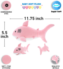 BABY SOFT PLUSH - PINK SHARK