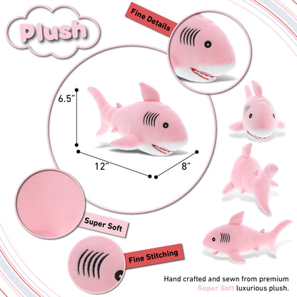 BABY SOFT PLUSH - PINK SHARK
