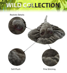 WILD COLLECTION PLUSH - 18.5" GREY STINGRAY