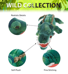 WILD COLLECTION PLUSH - 24" GREEN ALLIGATOR