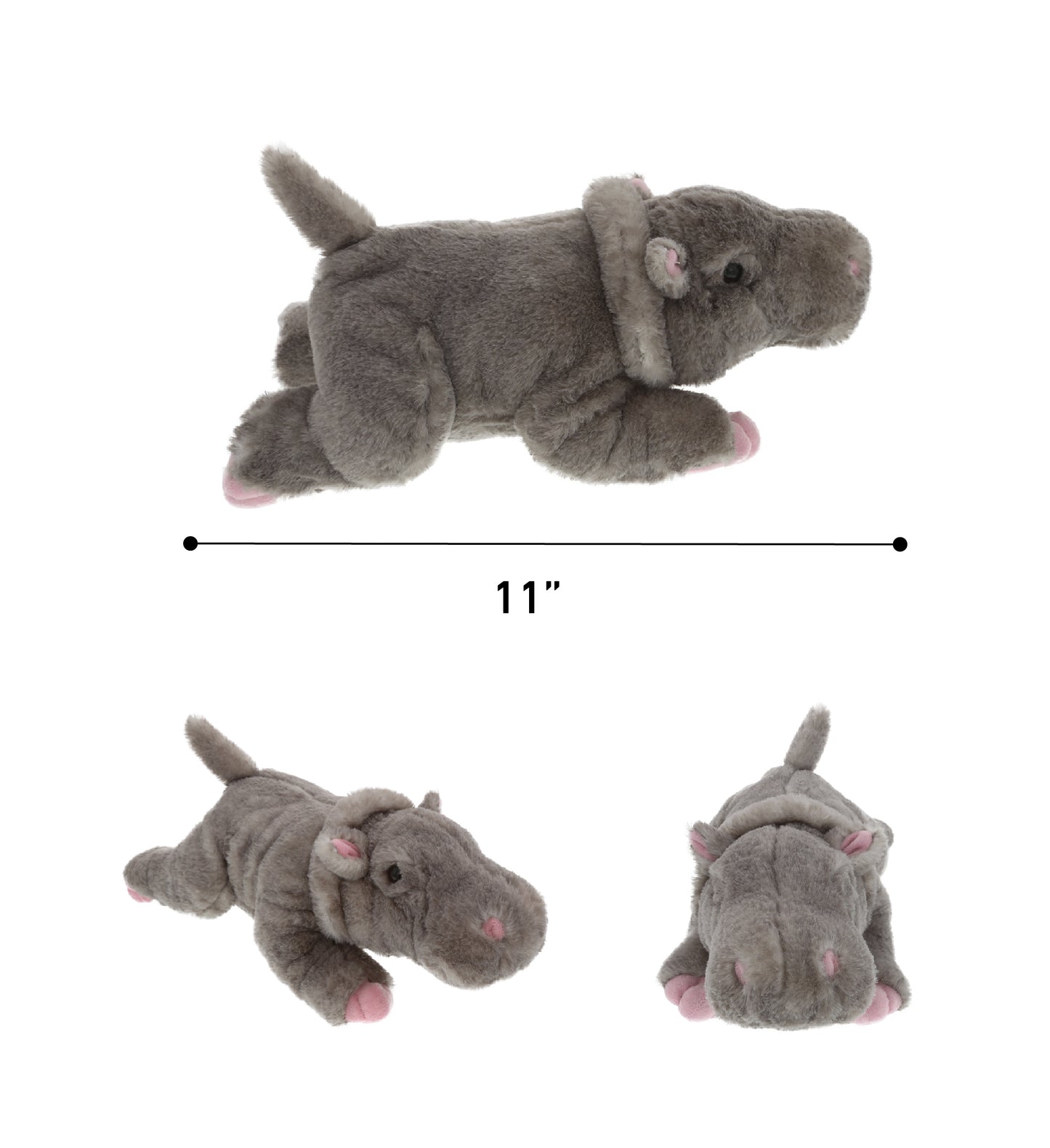 WILD COLLECTION PLUSH - 11" HIPPO