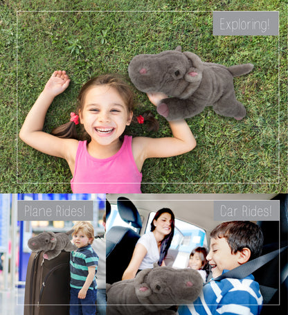 WILD COLLECTION PLUSH - 13" HIPPO