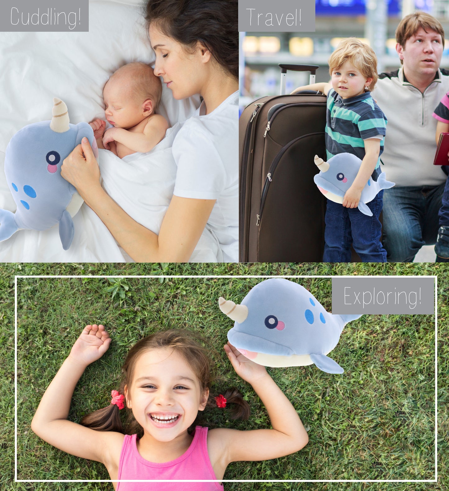 BABY SOFT PLUSH - BLUE NARWHAL