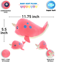 BABY SOFT PLUSH - PINK NARWHAL