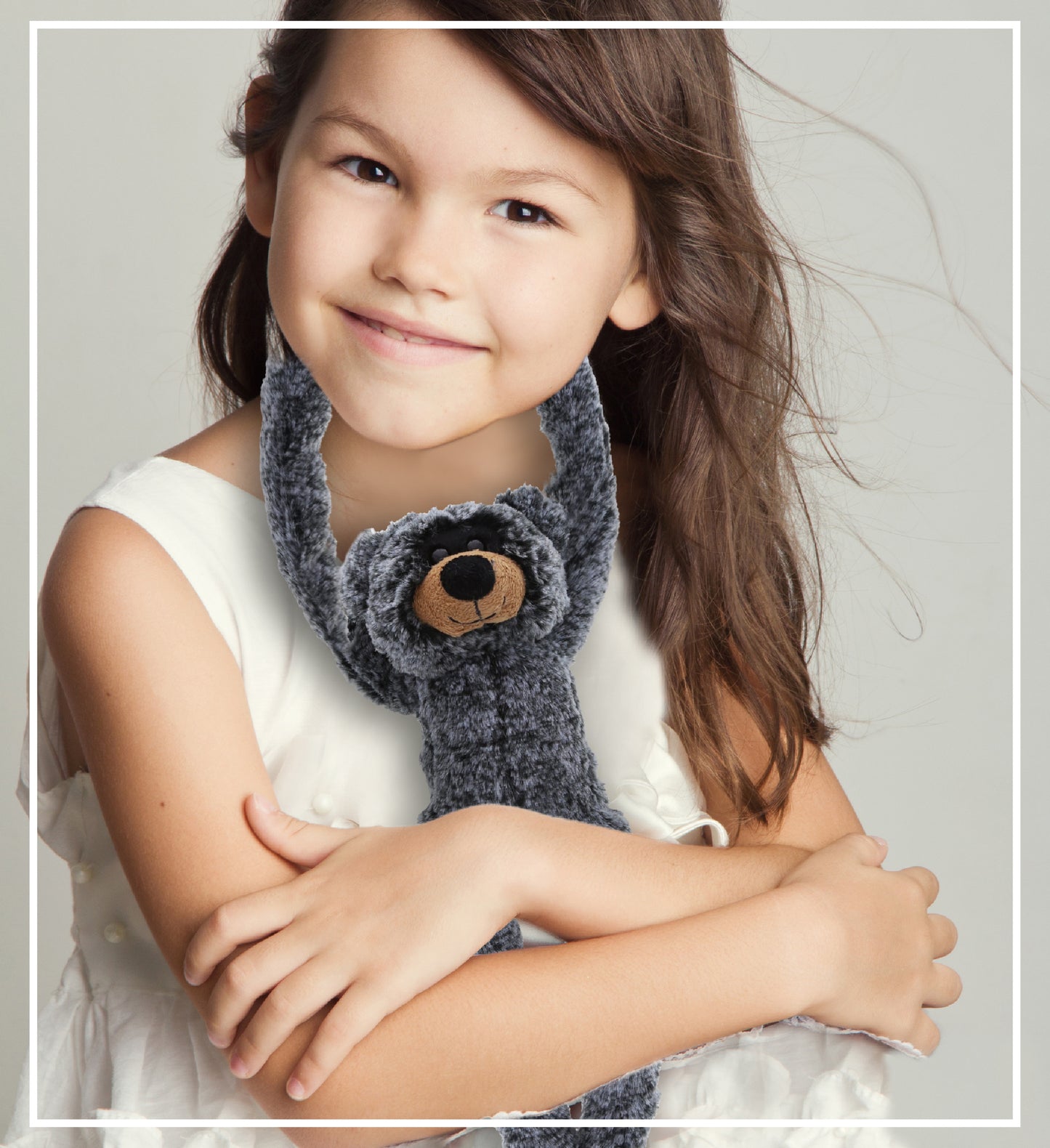 SUPER SOFT PLUSH - LONG ARMS - BLACK BEAR