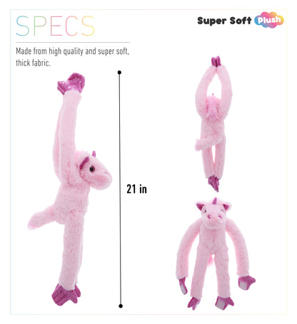 SUPER SOFT PLUSH - LONG ARMS - UNICORN
