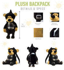 STYLISH PLUSH BACKPACK - BLACK BEAR