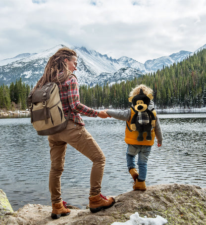 STYLISH PLUSH BACKPACK - BLACK BEAR