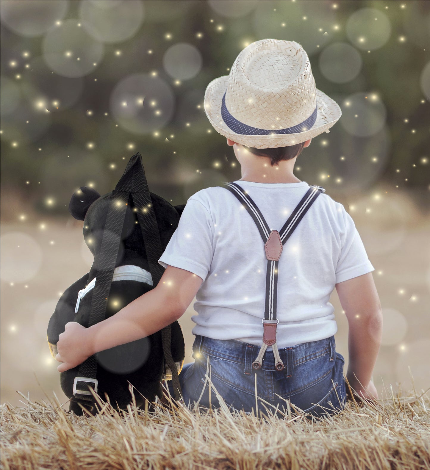 STYLISH PLUSH BACKPACK - BLACK BEAR
