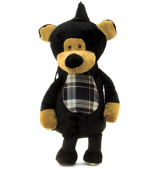 STYLISH PLUSH BACKPACK - BLACK BEAR