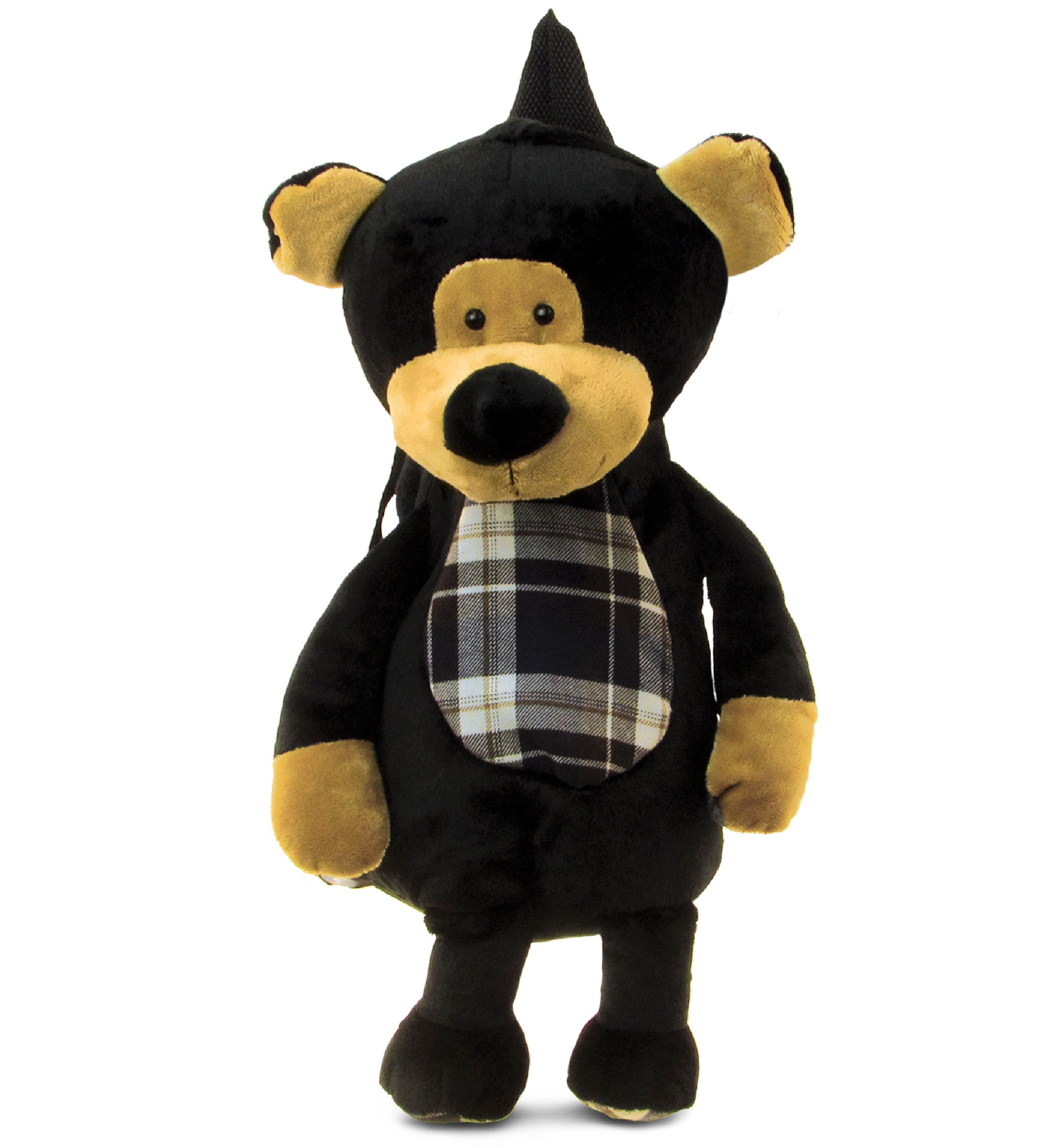 STYLISH PLUSH BACKPACK - BLACK BEAR