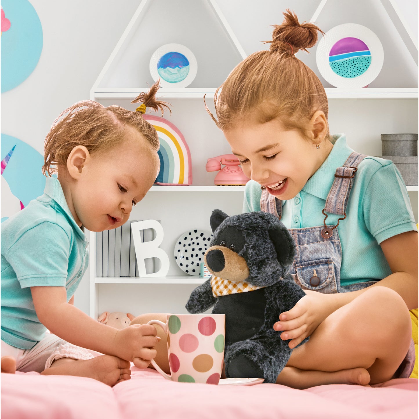 SUPER-SOFT PLUSH - SITTING BLACK BEAR