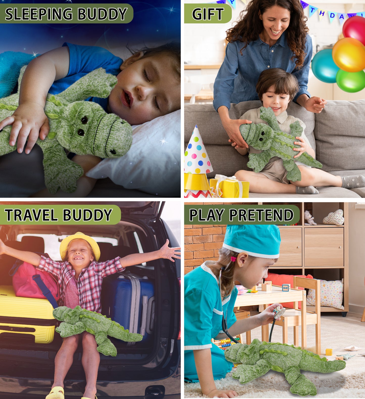 SUPER-SOFT PLUSH - ALLIGATOR LARGE
