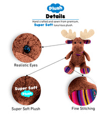FUNKY PLUSH - SITTING BROWN MOOSE