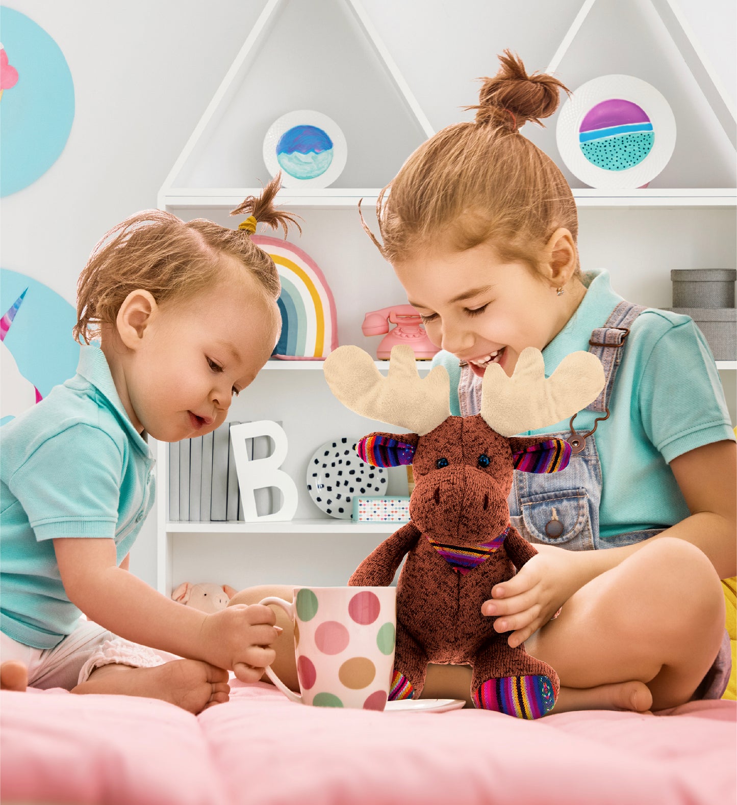 FUNKY PLUSH - SITTING BROWN MOOSE