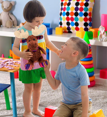 FUNKY PLUSH - SITTING BROWN MOOSE