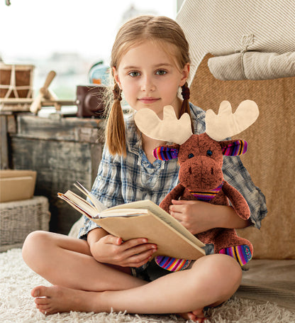 FUNKY PLUSH - SITTING BROWN MOOSE