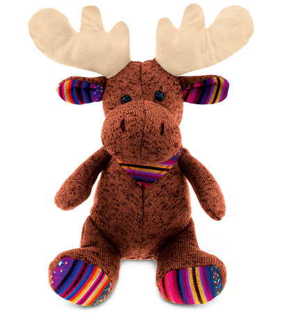 FUNKY PLUSH - SITTING BROWN MOOSE