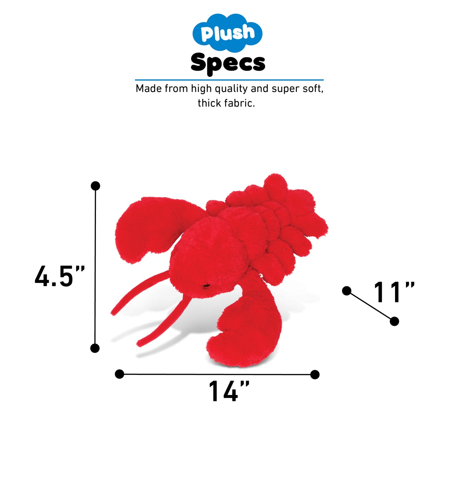 SUPER SOFT PLUSH - ELEGANT RED LOBSTER