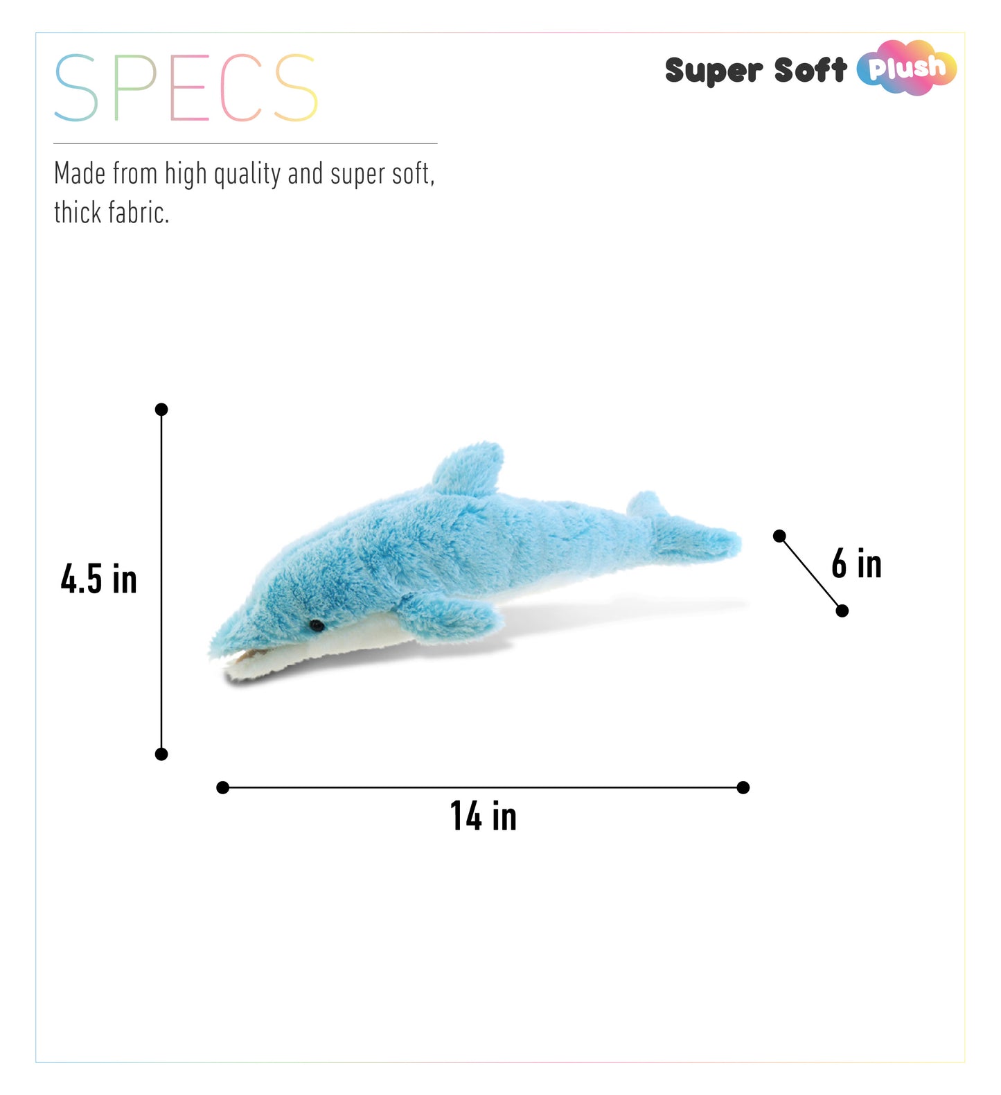 SUPER-SOFT PLUSH - DOLPHIN SMALL