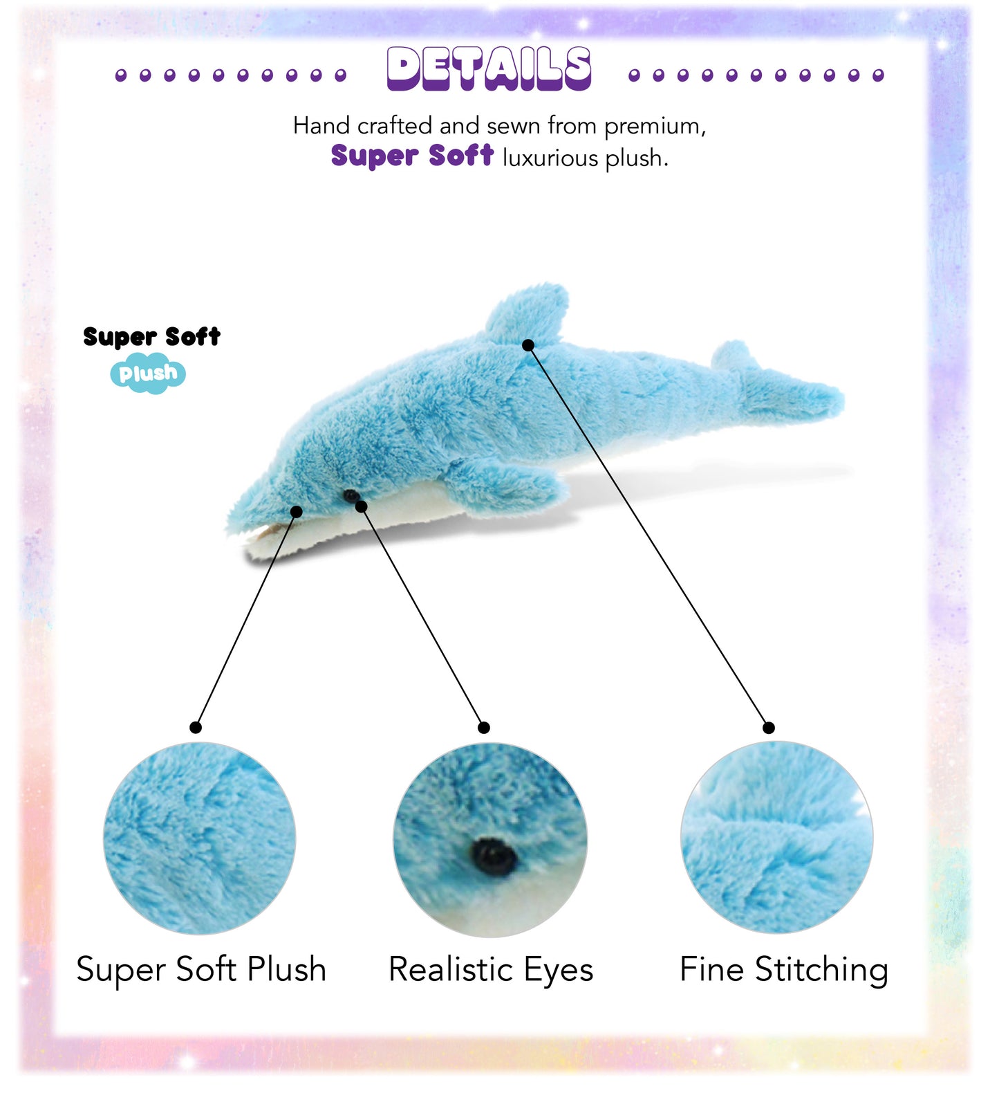 SUPER-SOFT PLUSH - DOLPHIN LARGE
