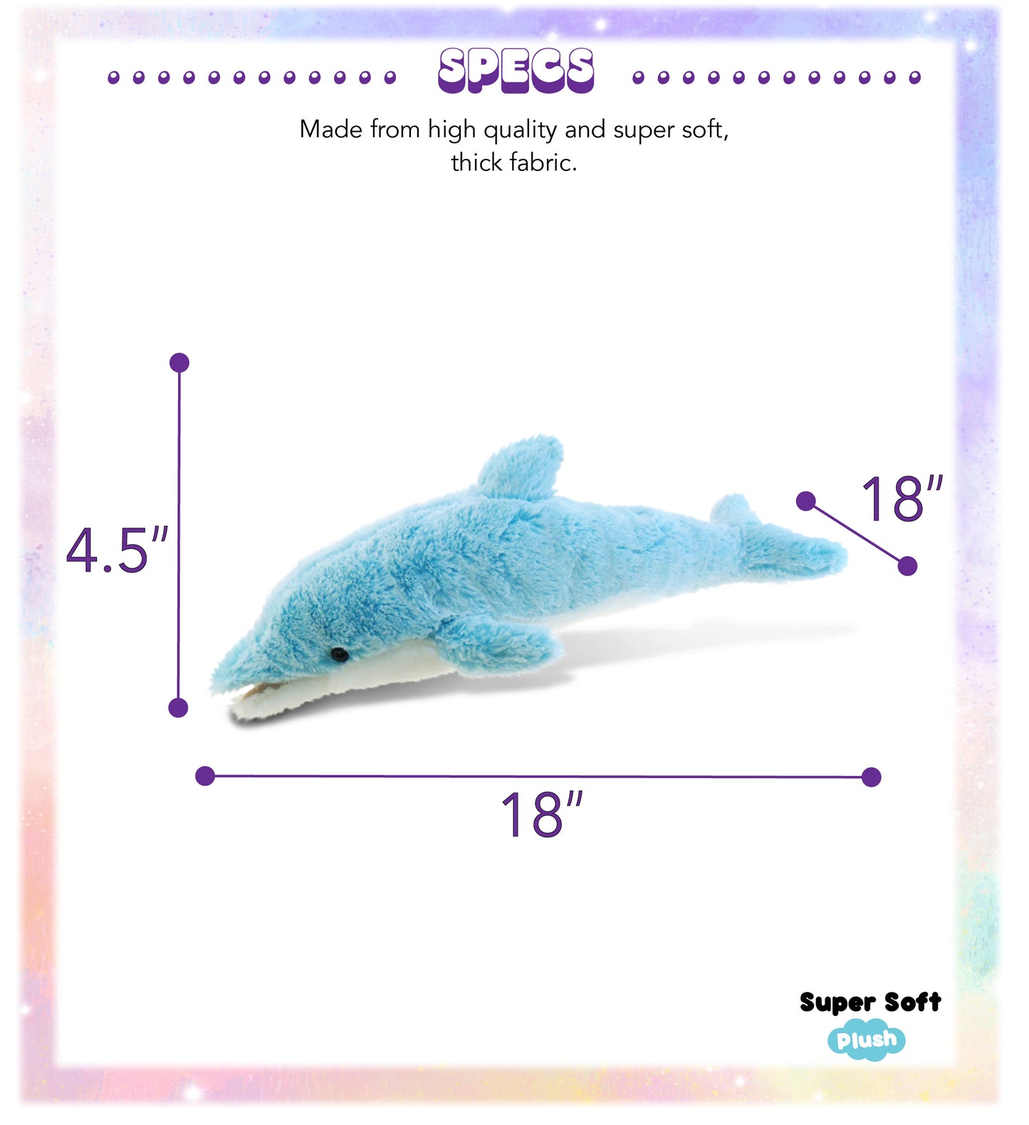 SUPER-SOFT PLUSH - DOLPHIN LARGE