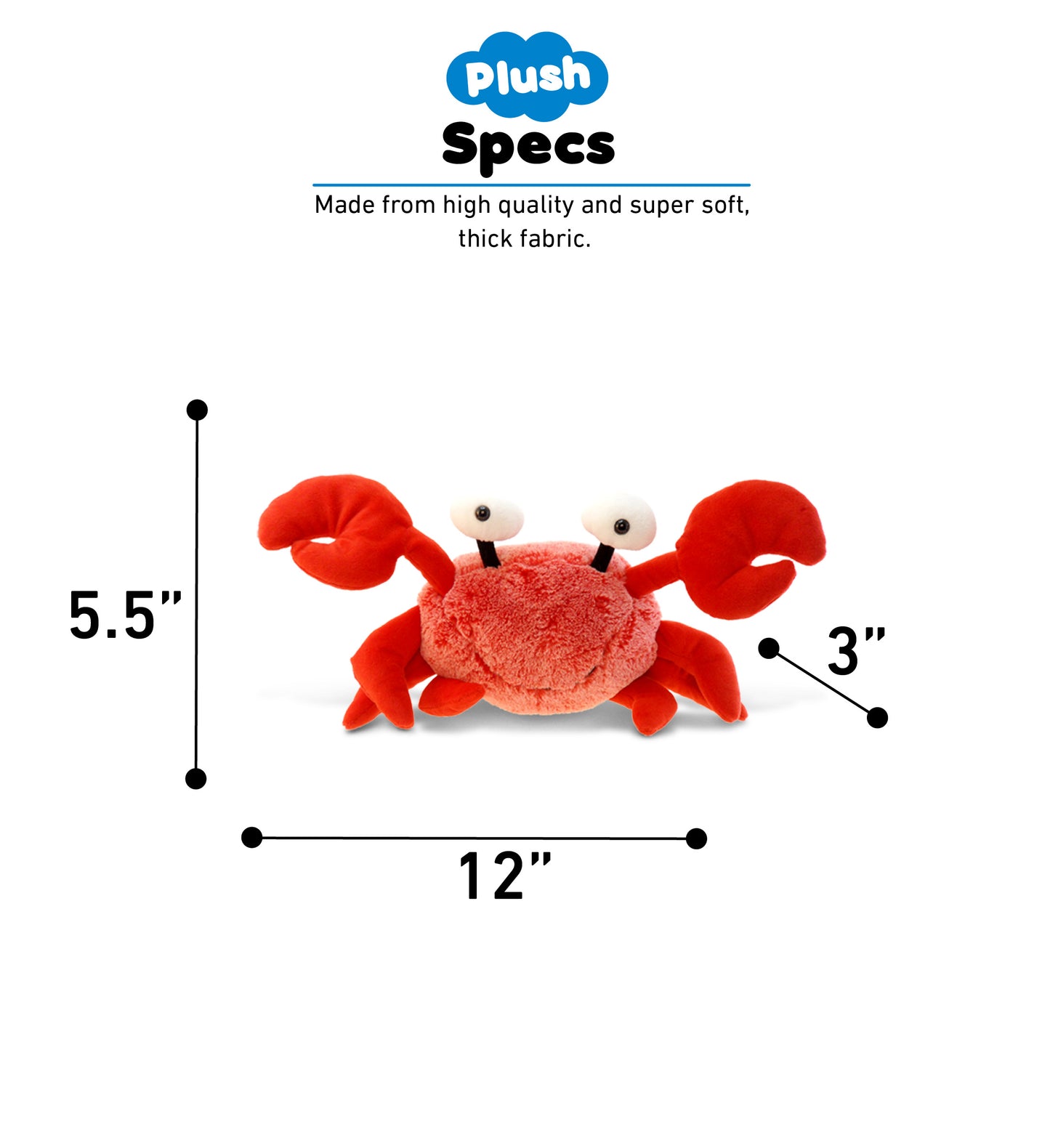 SUPER-SOFT PLUSH - RED CRAB 12"