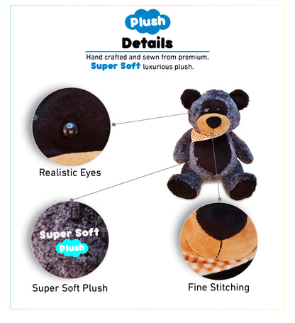 SUPER-SOFT PLUSH - SITTING BLACK BEAR XL