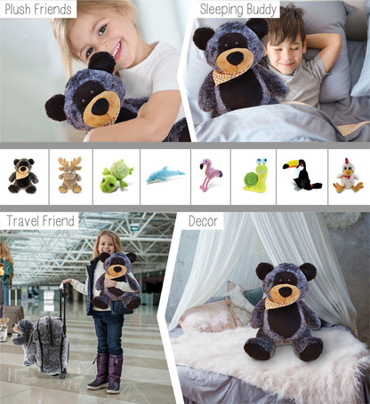 SUPER-SOFT PLUSH - SITTING BLACK BEAR XL