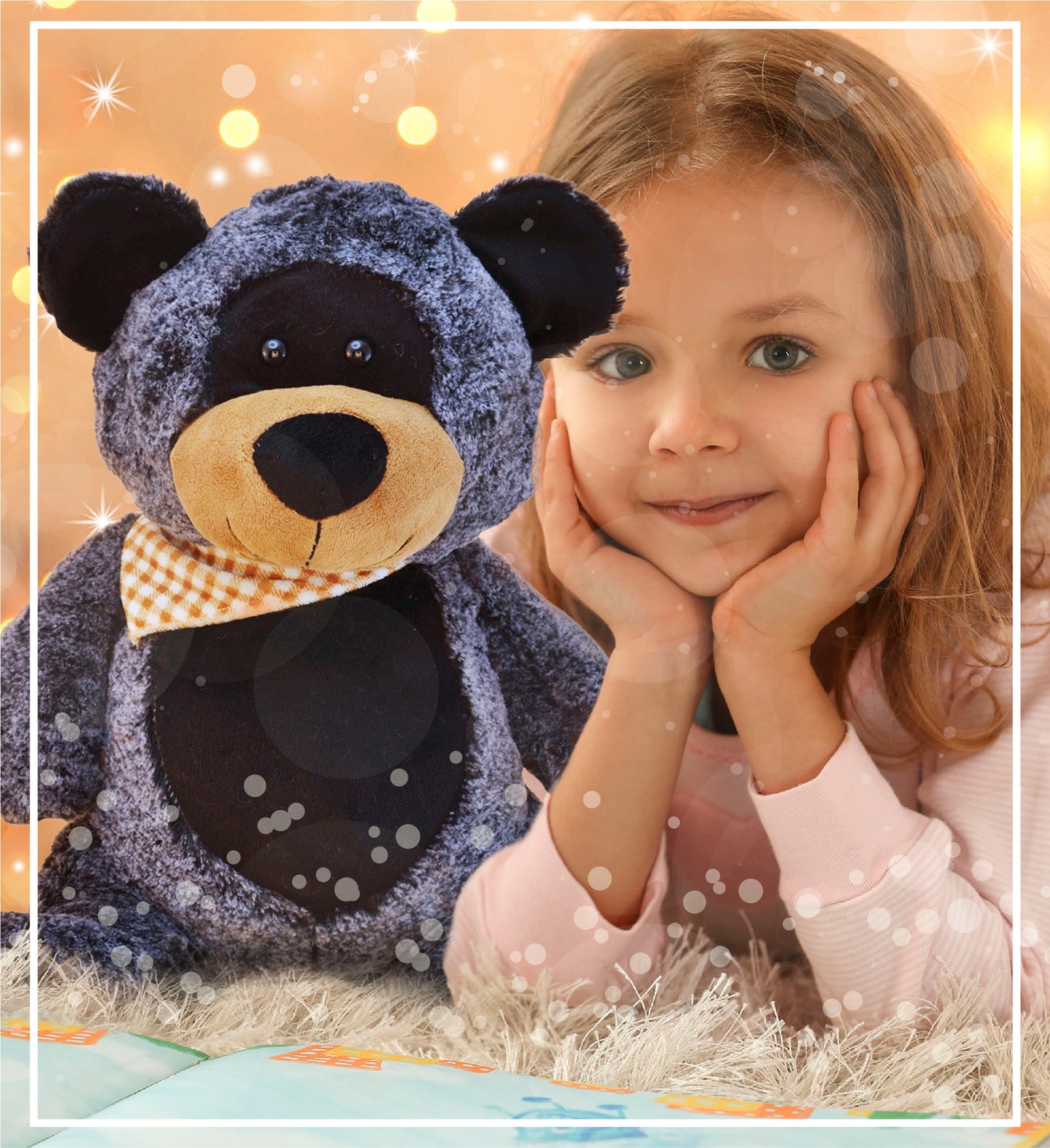 SUPER-SOFT PLUSH - SITTING BLACK BEAR XL