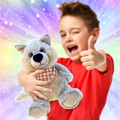 SUPER-SOFT PLUSH - SITTING WOLF