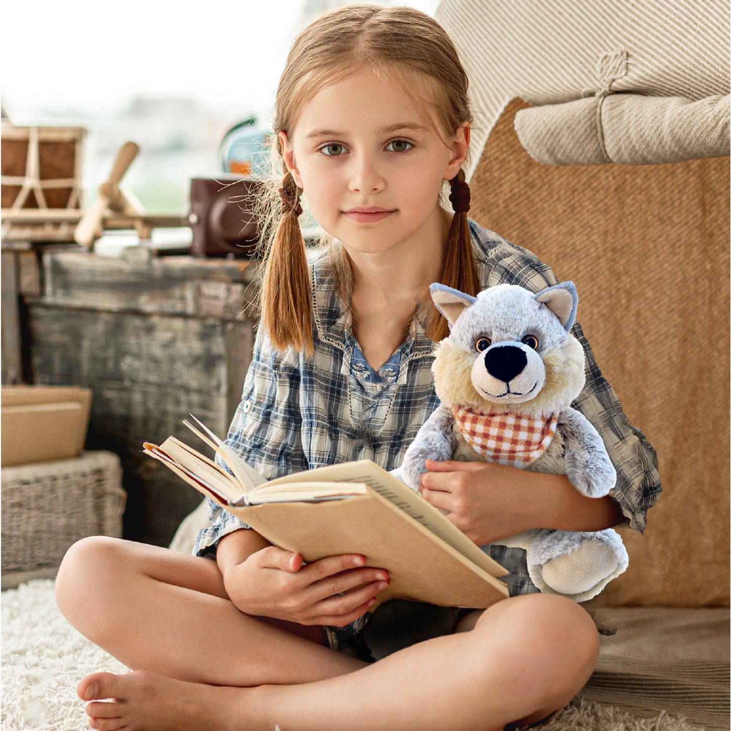SUPER-SOFT PLUSH - SITTING WOLF