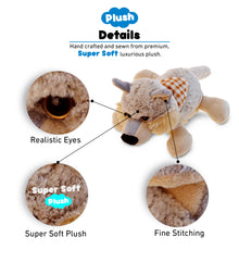 SUPER-SOFT PLUSH - LYING WOLF