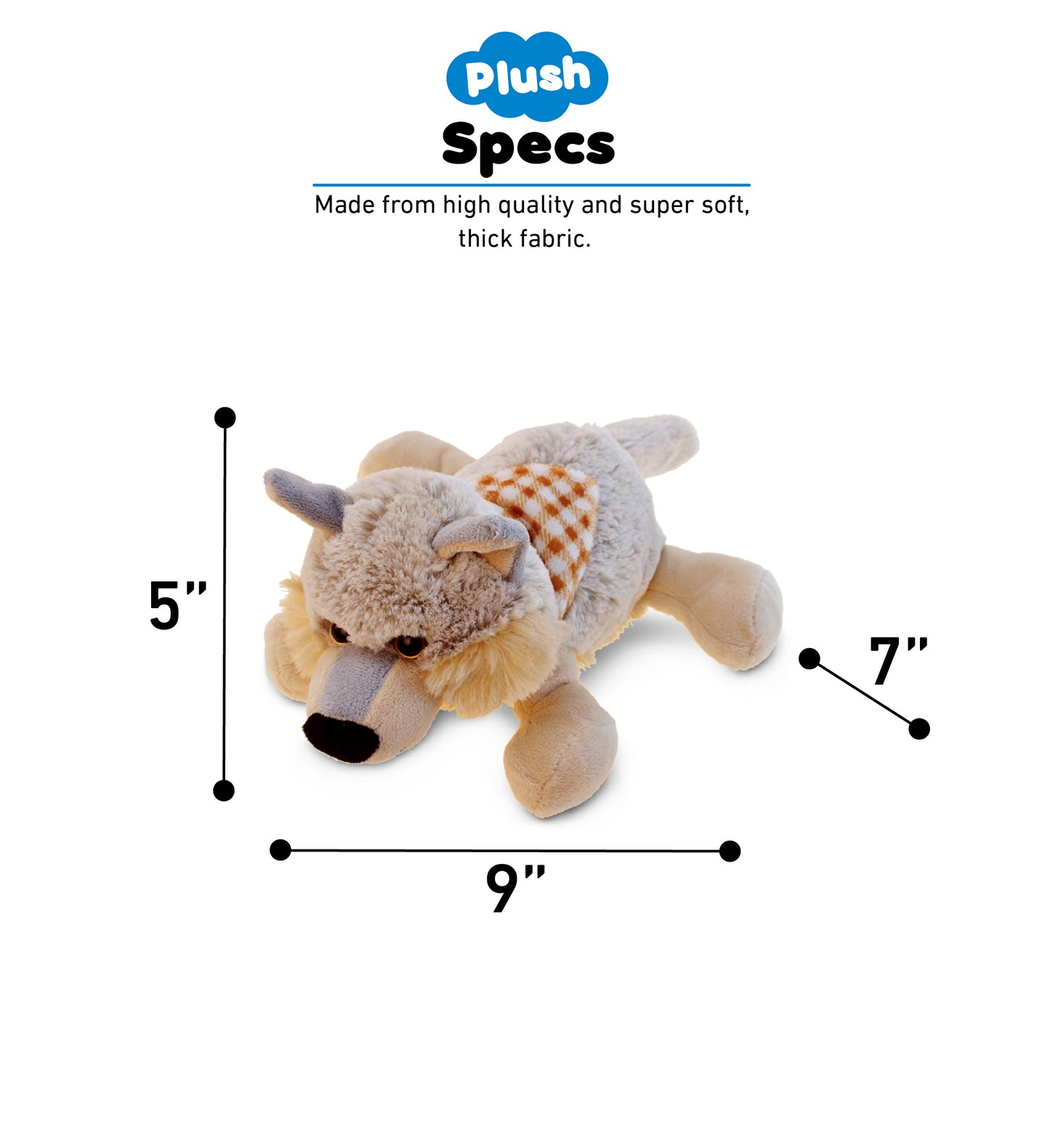 SUPER-SOFT PLUSH - LYING WOLF