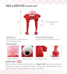 SUPER-SOFT PLUSH HAT - RED LOBSTER