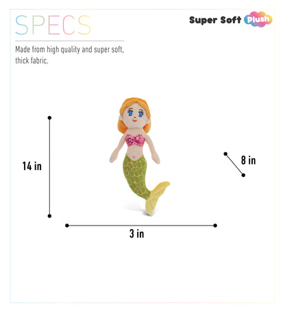 SUPER-SOFT PLUSH - GREEN MERMAID