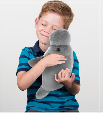 WILD COLLECTION PLUSH - 15" GREY MANATEE