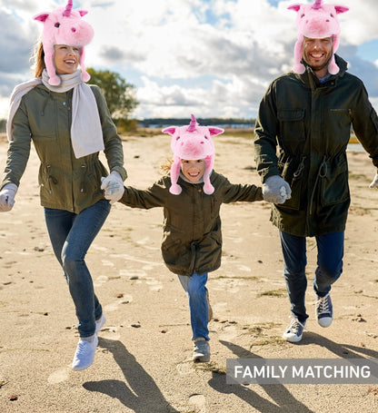 SUPER SOFT PLUSH HAT - PINK UNICORN