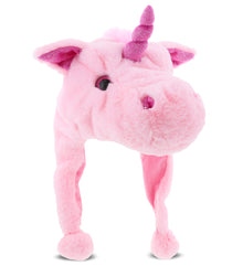 SUPER SOFT PLUSH HAT - PINK UNICORN