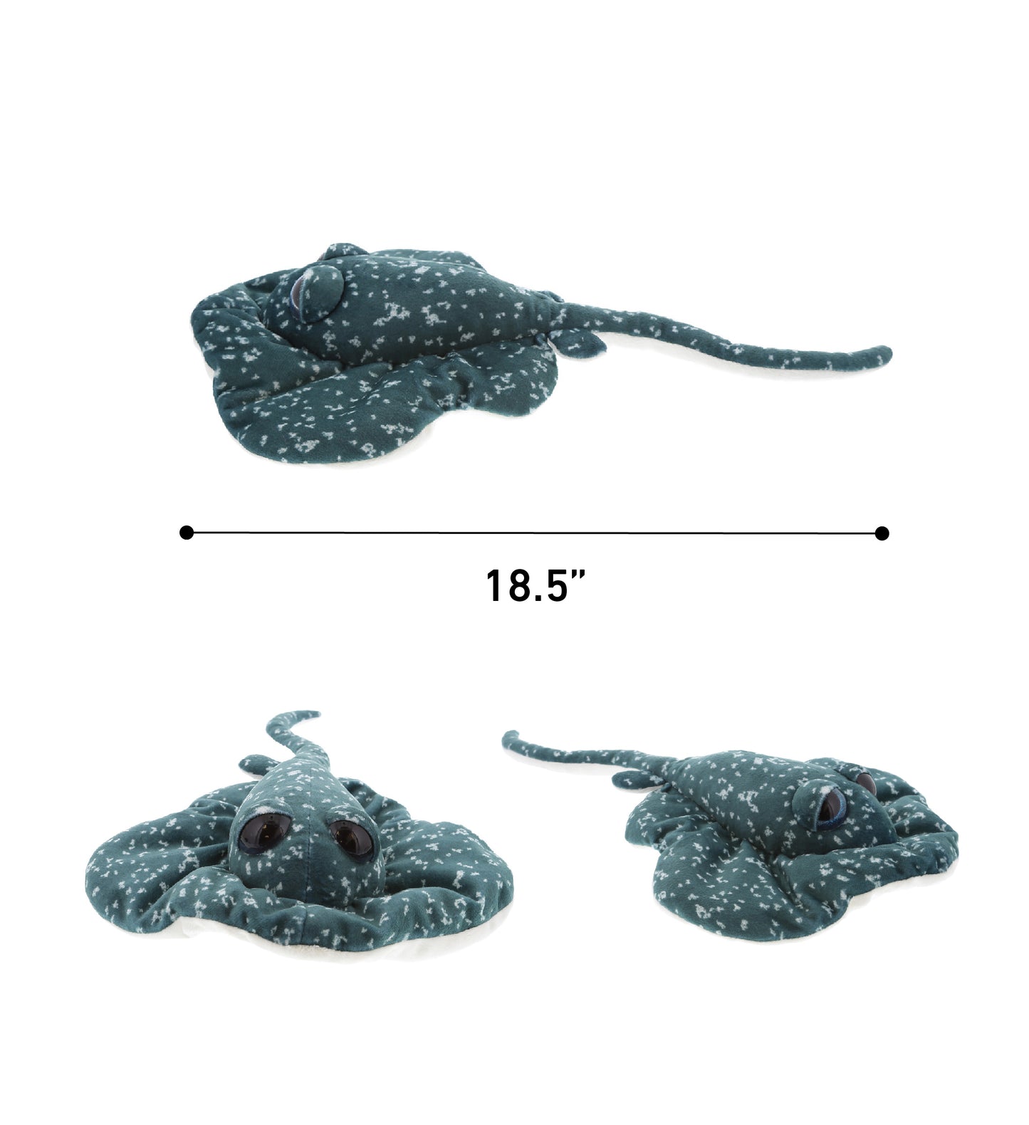 WILD COLLECTION PLUSH - 18.5" SPOTTED GREY RAY