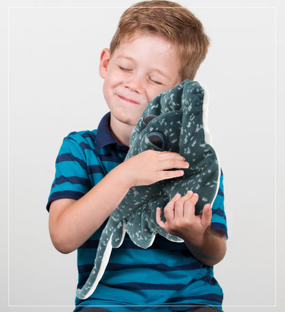 WILD COLLECTION PLUSH - 18.5" SPOTTED GREY RAY