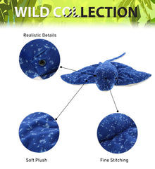 WILD COLLECTION PLUSH - 17" SPOTTED BLUE RAY