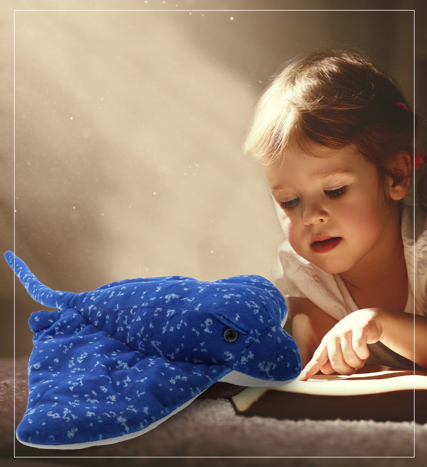 WILD COLLECTION PLUSH - 17" SPOTTED BLUE RAY