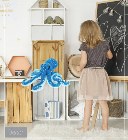 WILD COLLECTION PLUSH - 16" BLUE OCTOPUS