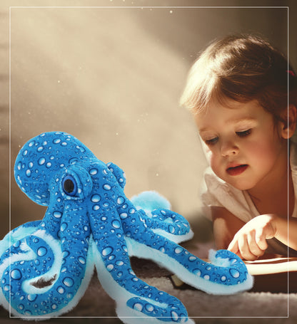 WILD COLLECTION PLUSH - 16" BLUE OCTOPUS