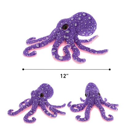 WILD COLLECTION PLUSH - 12" PURPLE OCTOPUS