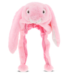 SUPER SOFT PLUSH HAT - PINK BUNNY