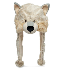 SUPER SOFT PLUSH HAT - WOLF