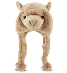 SUPER SOFT PLUSH HAT - BROWN LLAMA